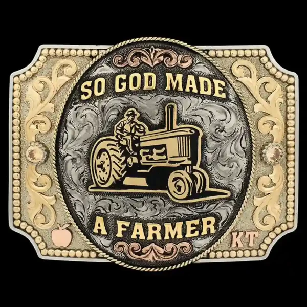 Ms. Kaitlyn Thornton is a Washington farm-girl, through and through. The Kait Thornton buckle is perfect for anyone in the agriculture & farming industry. Customize this exclusive collab design today!